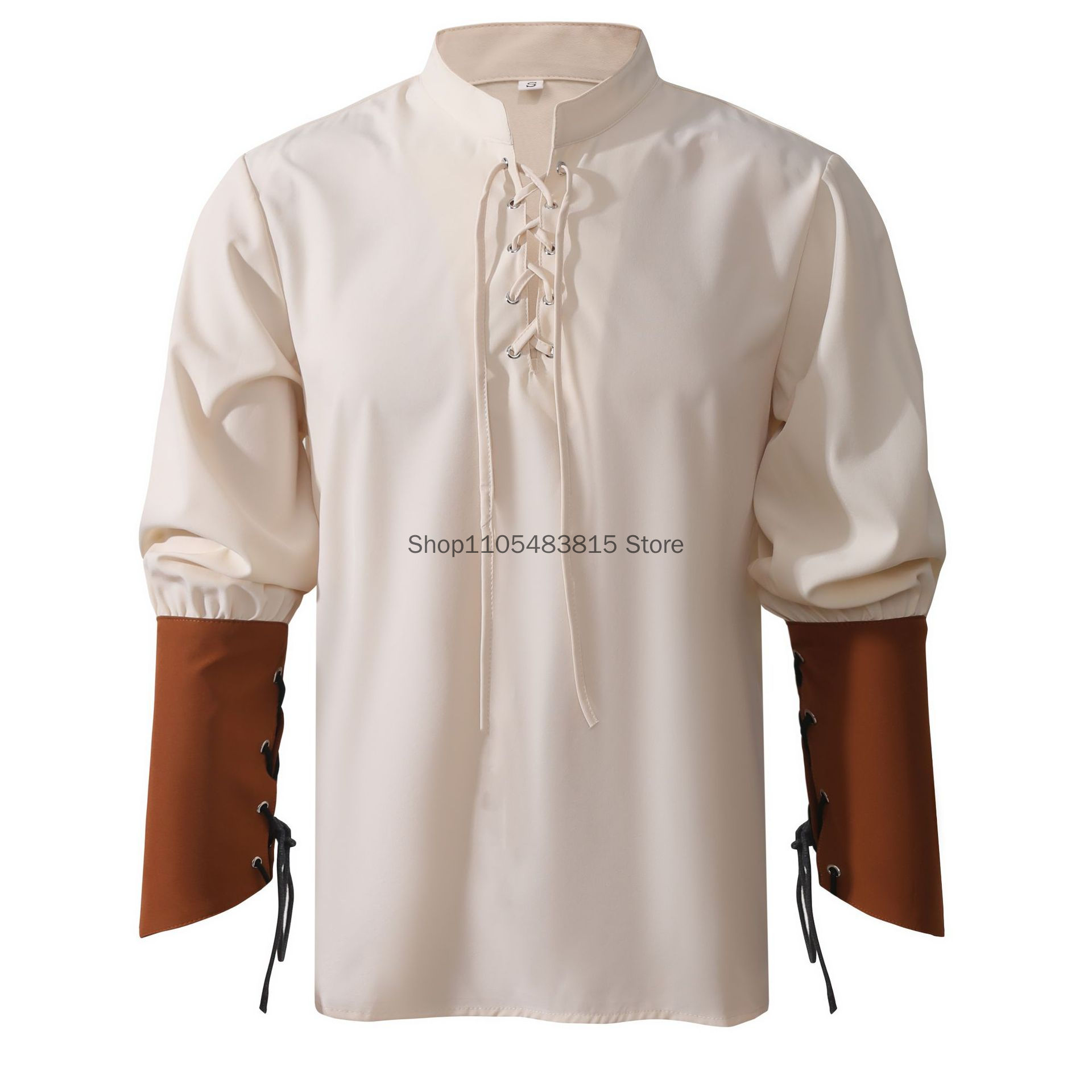 Koszula Piracka Męska - Koszul – Medieval Gothic Lace Up Pirate Shirt recenzja i cena