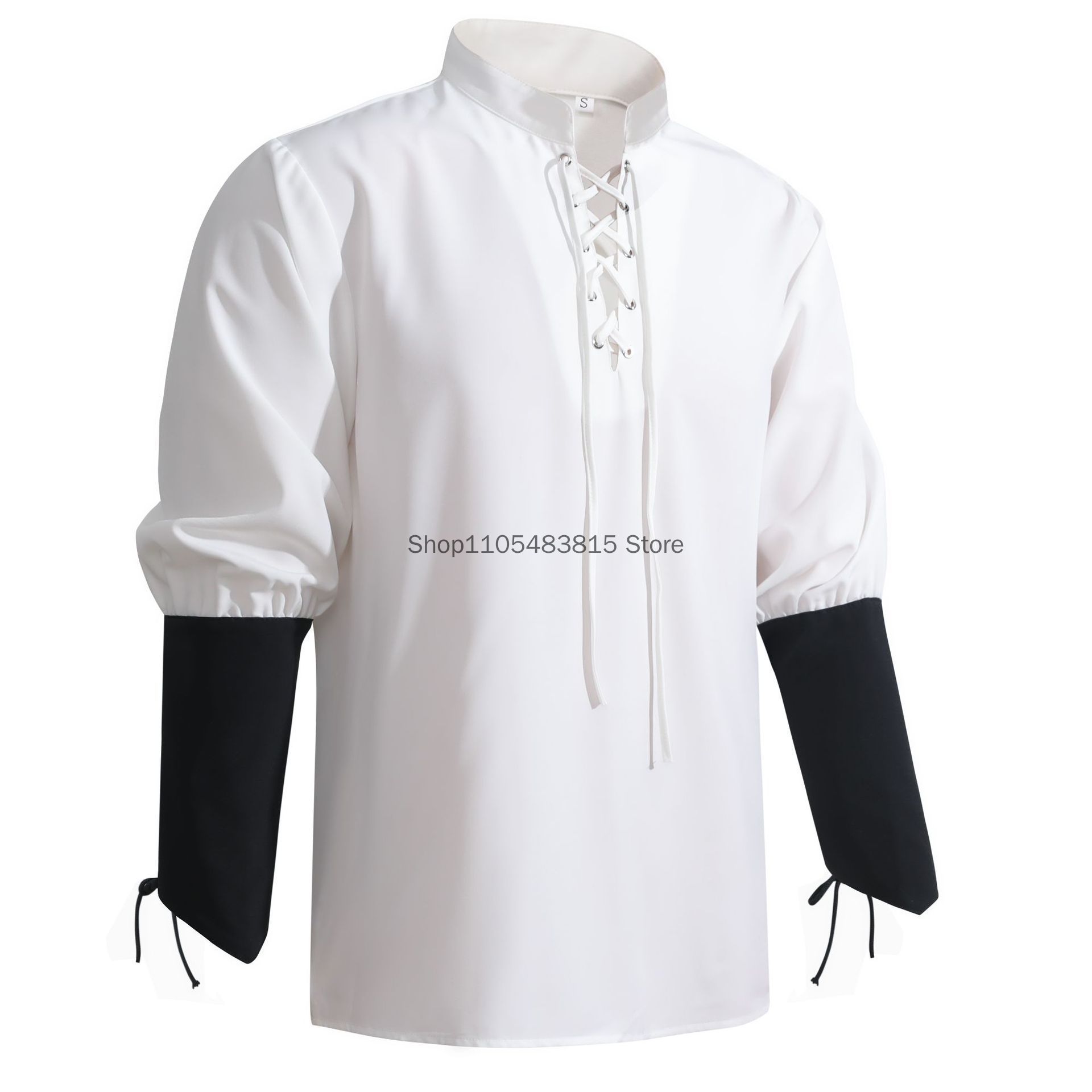 Koszula Piracka Męska - Koszul – Medieval Gothic Lace Up Pirate Shirt recenzja i cena