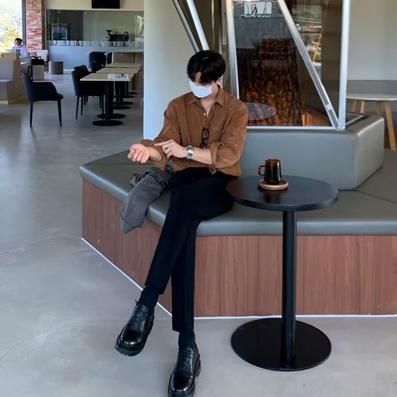 Męskie koszule sztruksowe z dł – Corduroy Button Up Shirt Men recenzja i cena