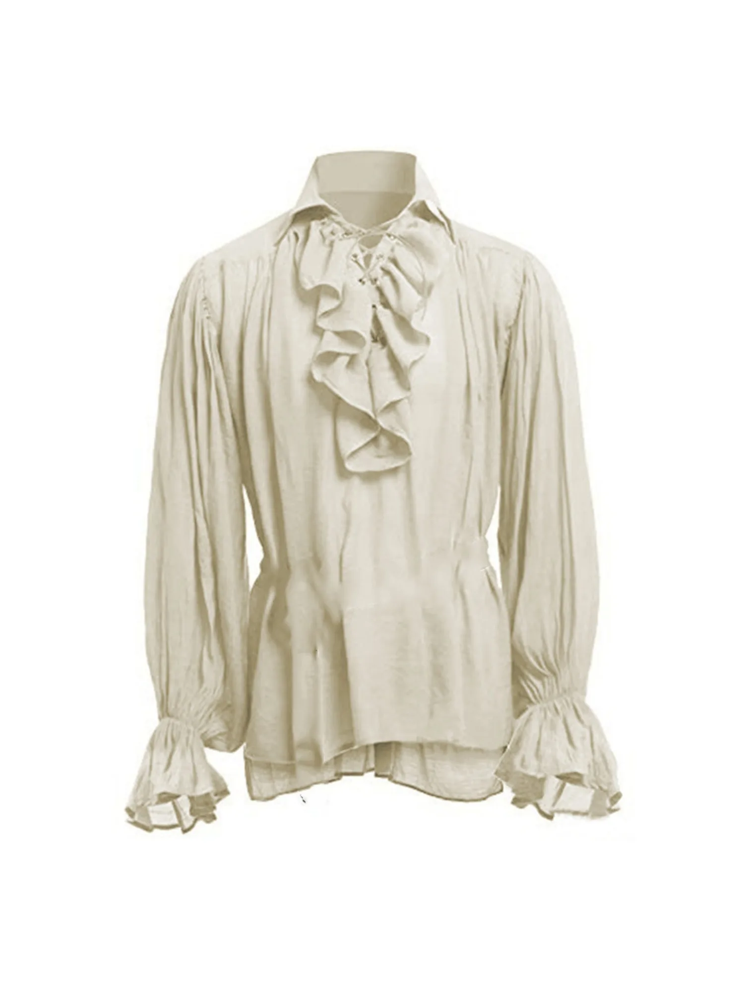 Męska koszula piracka, koszula – Medieval Gothic Lace Up Pirate Shirt recenzja i cena