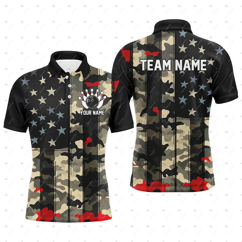 Koszulki Polo z Krótkim Rękawe – Short Sleeve Bowling Shirt Retro recenzja i cena