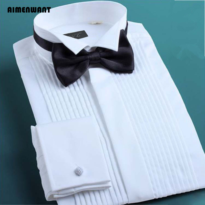AIMENWANT 2023 koszule smoking – Mandarin Collar Formal Shirt Slim Fit recenzja i cena