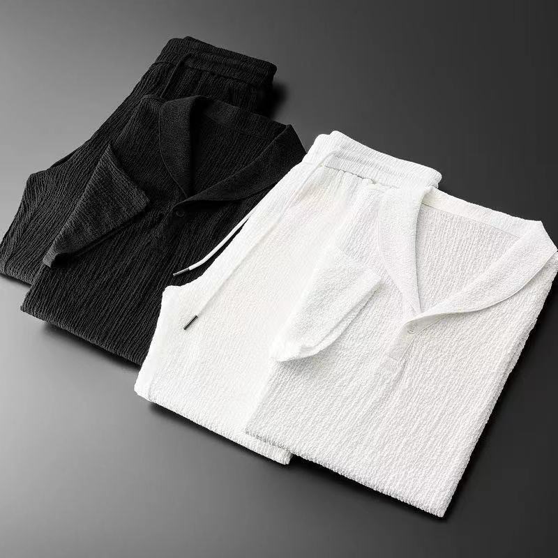 Letni ultracienki dwuczęściowy – Mens Linen Shirt Long Sleeve recenzja i cena