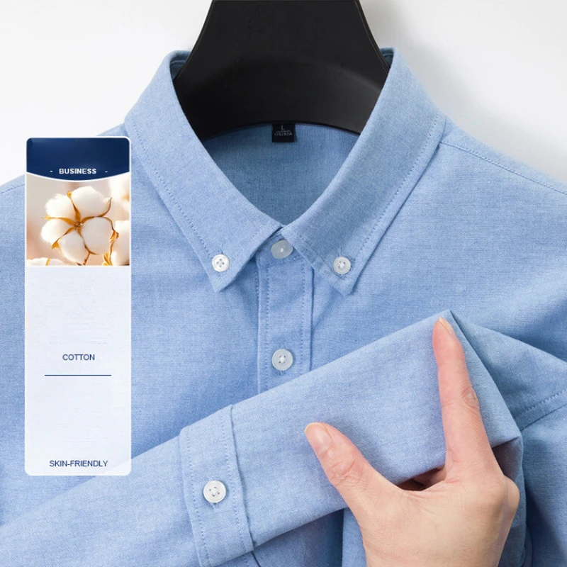 Nowa męska koszula Oxford, 76% – Oxford Cotton Casual Shirt Business recenzja i cena