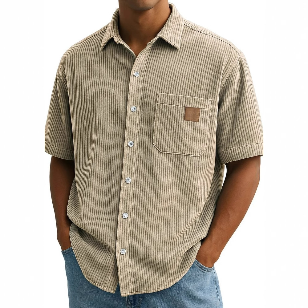 Męska koszula sztruksowa z kró – Corduroy Button Up Shirt Men recenzja i cena
