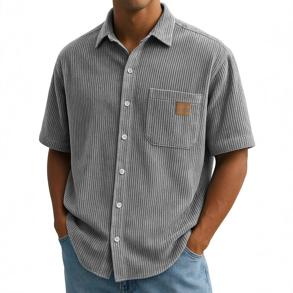 Męska koszula sztruksowa z kró – Corduroy Button Up Shirt Men recenzja i cena